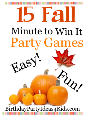 15 Minute to Win it Style party games for kids