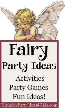 Fairy themed birthday party ideas from www.birthdaypartyideas4kids.com 